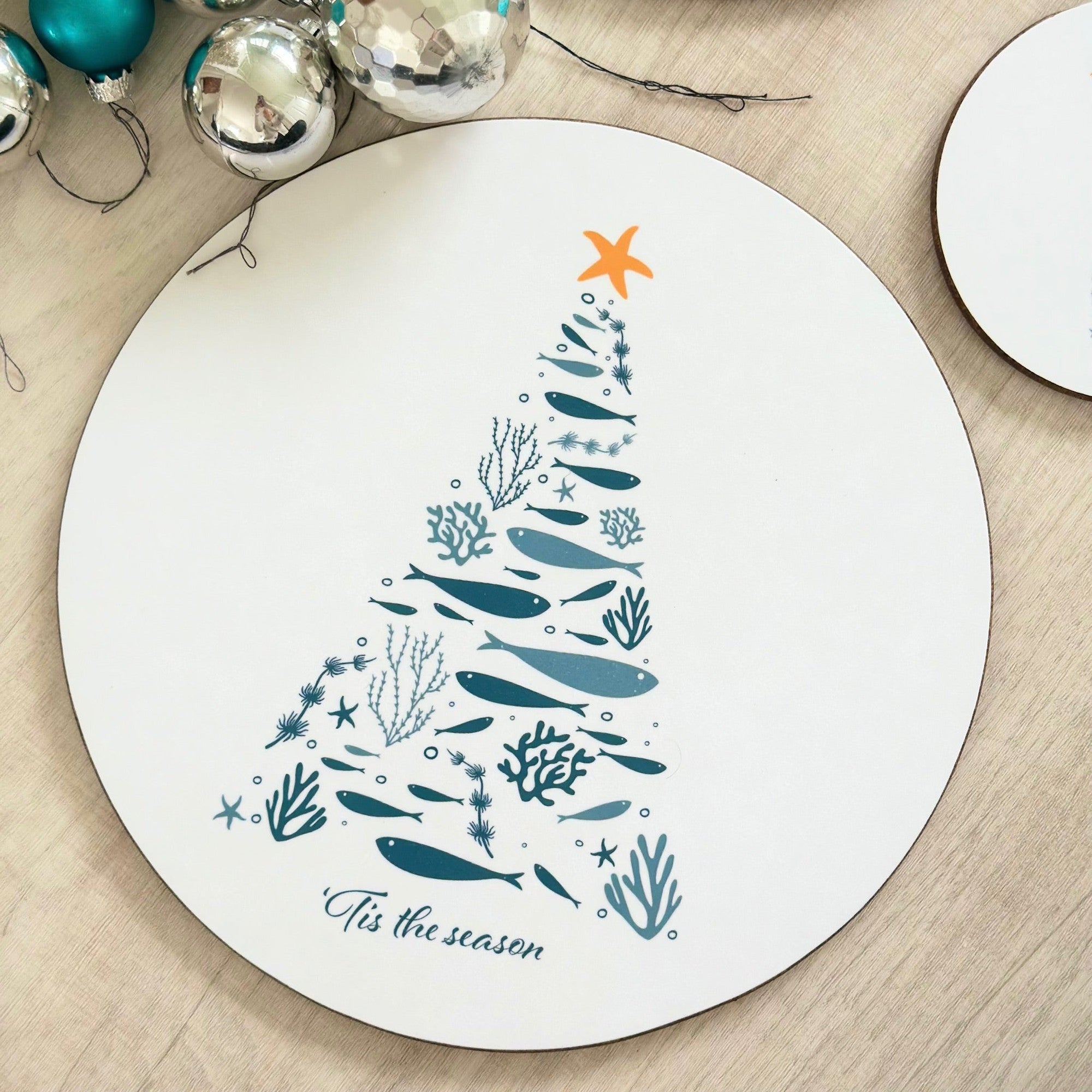 Coastal Christmas Serving Mat - Slight Second-SeaKisses