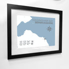 Coldingham Bay Coastal Map Print-SeaKisses