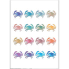 Chromatic Crab Collection - Watercolour Print-SeaKisses