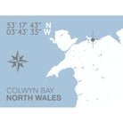 Colwyn Bay Coastal Map Print-SeaKisses