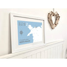 Colwyn Bay Coastal Map Print-SeaKisses