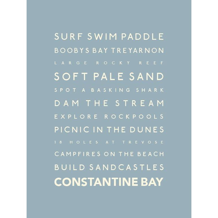 Constantine Bay Typographic Print-SeaKisses