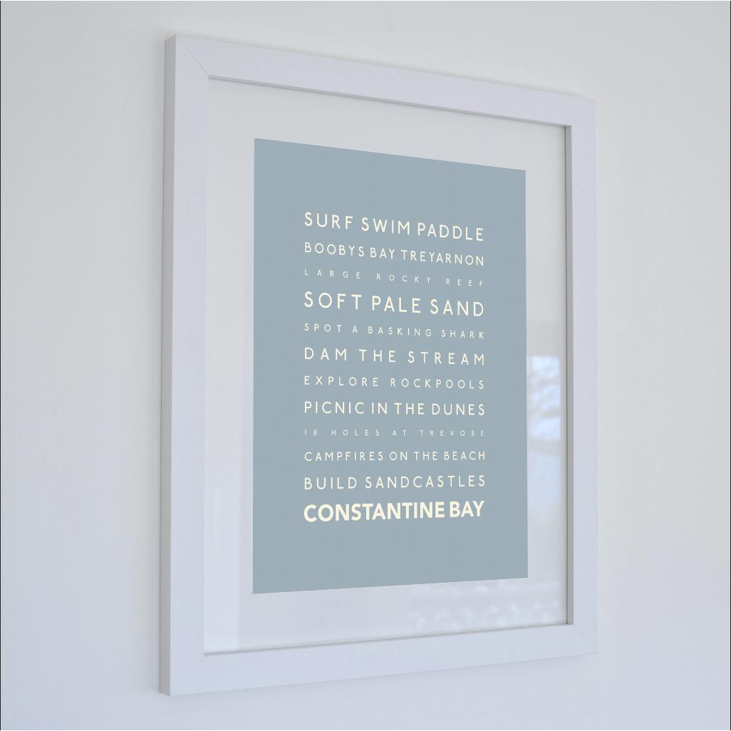 Constantine Bay Typographic Print-SeaKisses