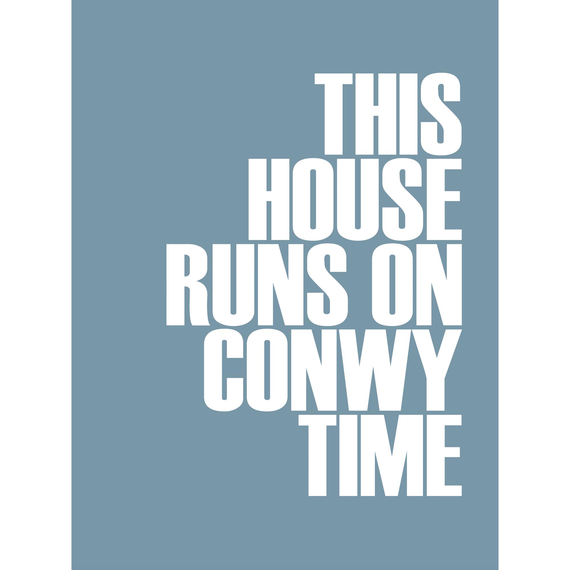 Conwy Time Typographic Print-SeaKisses