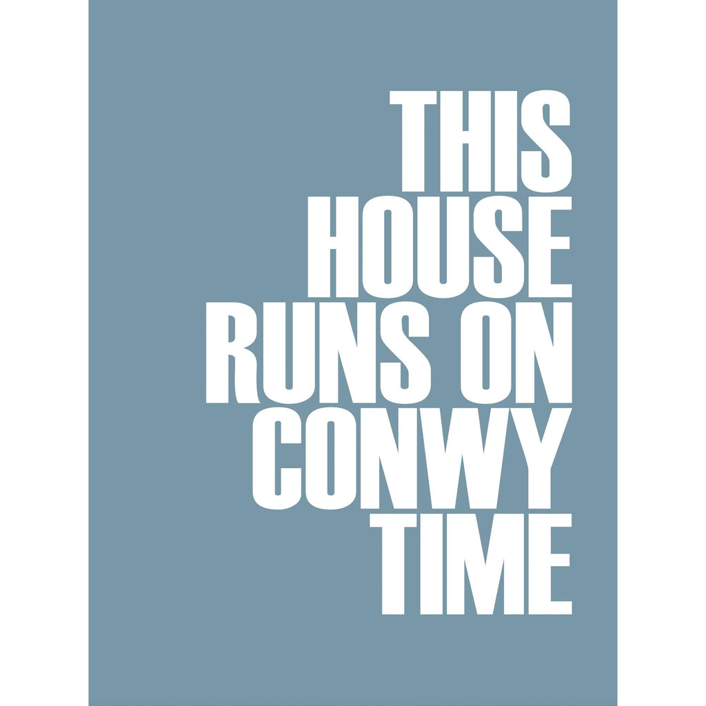 Conwy Time Typographic Print - Coastal Wall Art /Poster-SeaKisses
