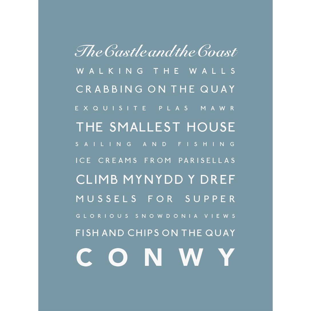 Conwy Typographic Print-SeaKisses