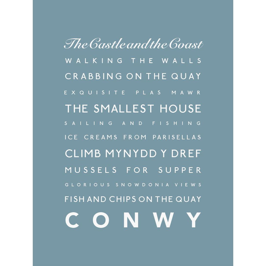 Conwy Typographic Print-SeaKisses