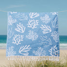 Coral Beach Sheet (100% Cotton Fast Drying Beach Towel)-SeaKisses