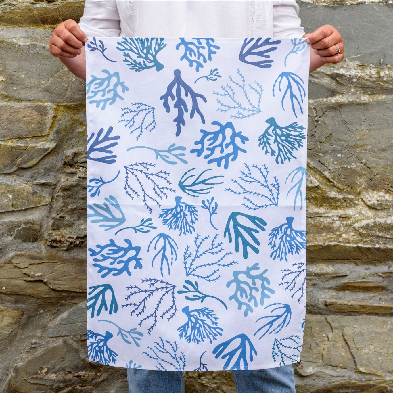 Coral Tea Towel-SeaKisses