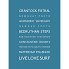 Cornwall Surf Beaches Typographic Print-SeaKisses