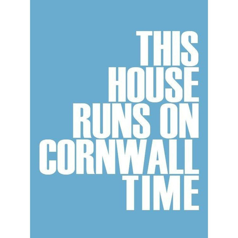 Cornwall Time Typographic Print - Coastal Wall Art /Poster by SeaKisses