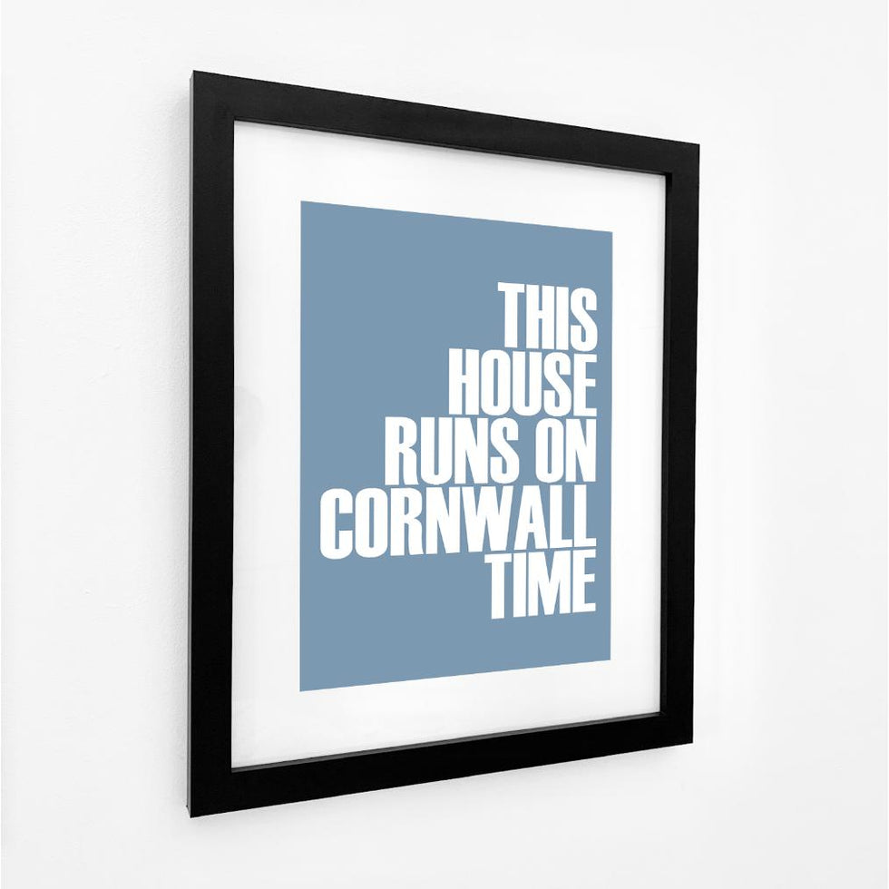 Cornwall Time Typographic Print - Coastal Wall Art /Poster by SeaKisses