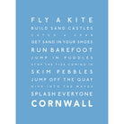 Cornwall Typographic Print-SeaKisses