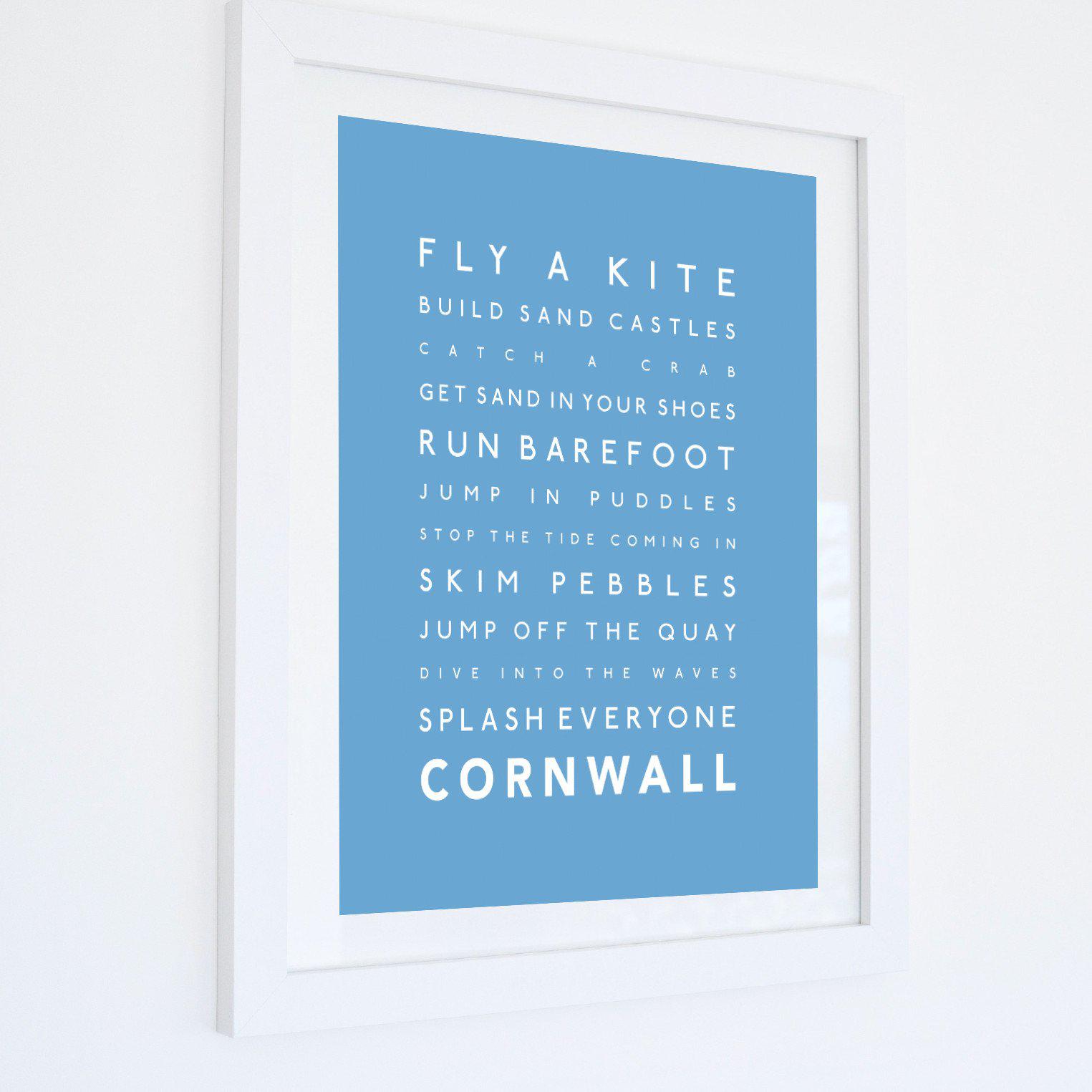 Cornwall Typographic Print-SeaKisses