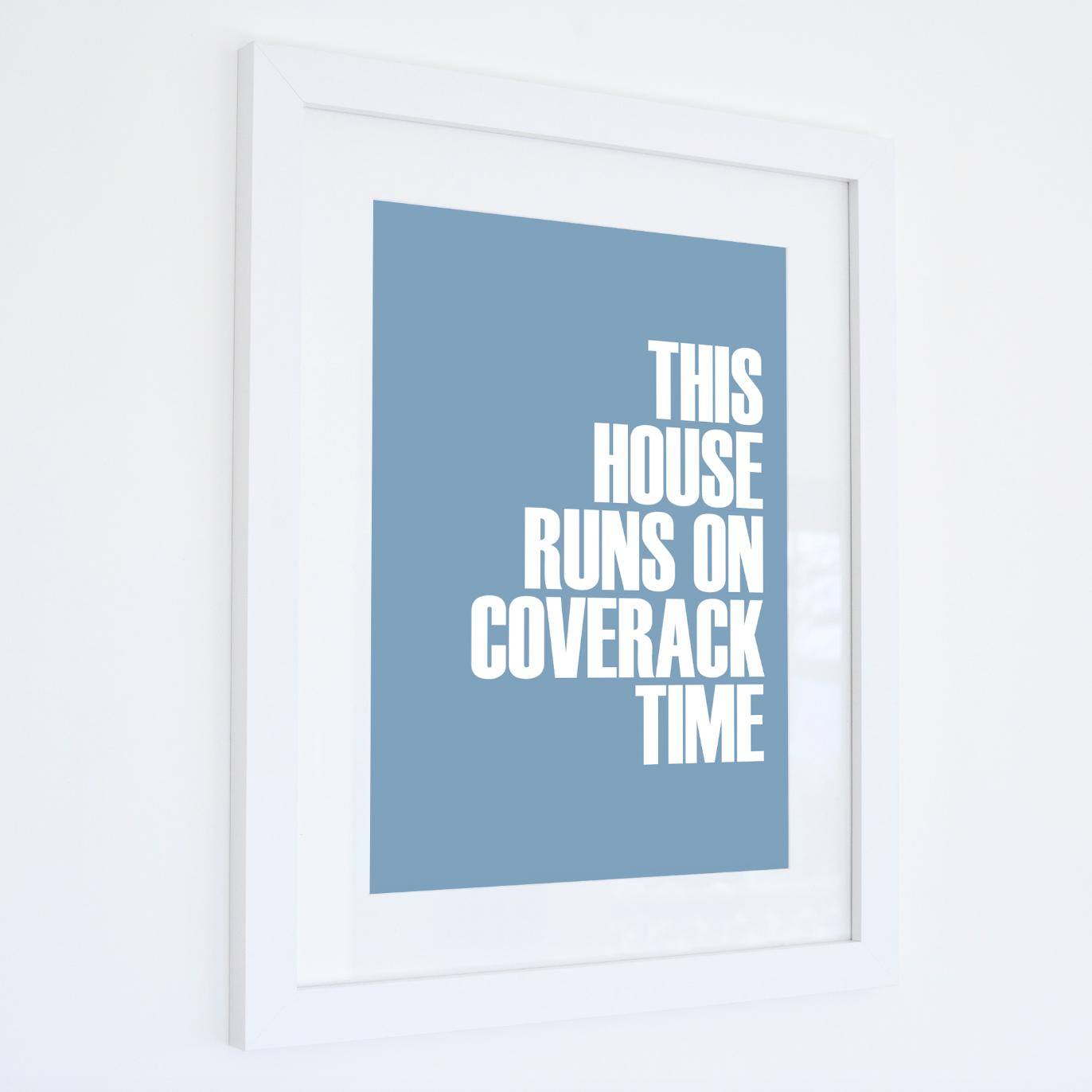 Coverack Time Typographic Print-SeaKisses