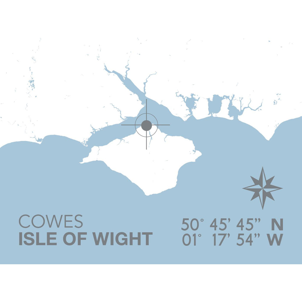 Cowes Coastal Map Print-SeaKisses