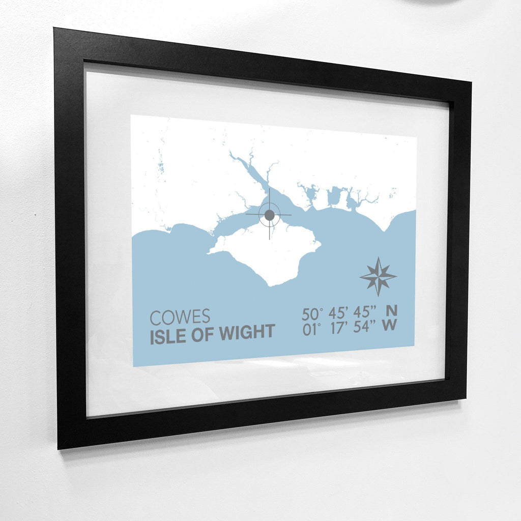 Cowes Map Travel Print- Coastal Wall Art /Poster-SeaKisses