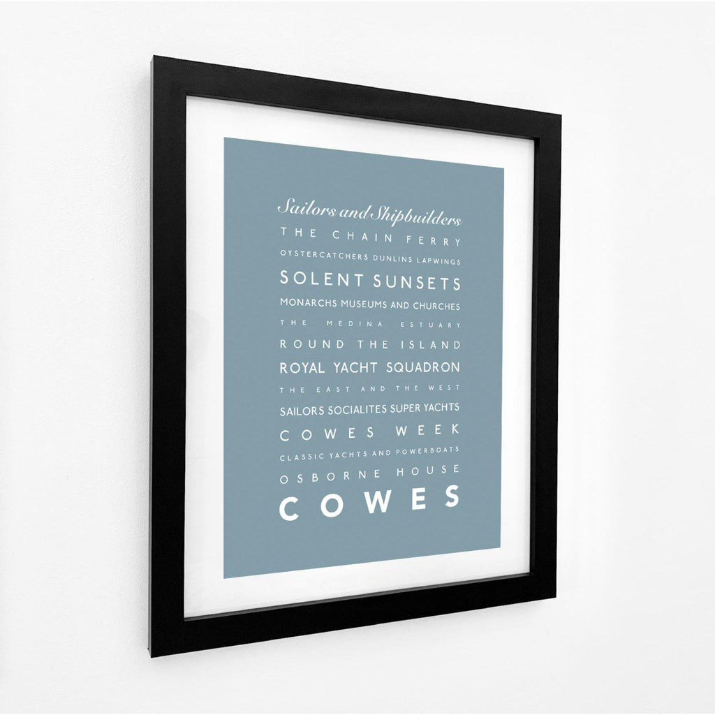 Cowes Typographic Print-SeaKisses