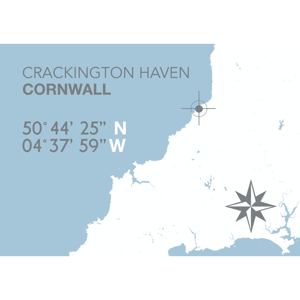 Crackington Haven Map Travel Print- Coastal Wall Art /Poster-SeaKisses