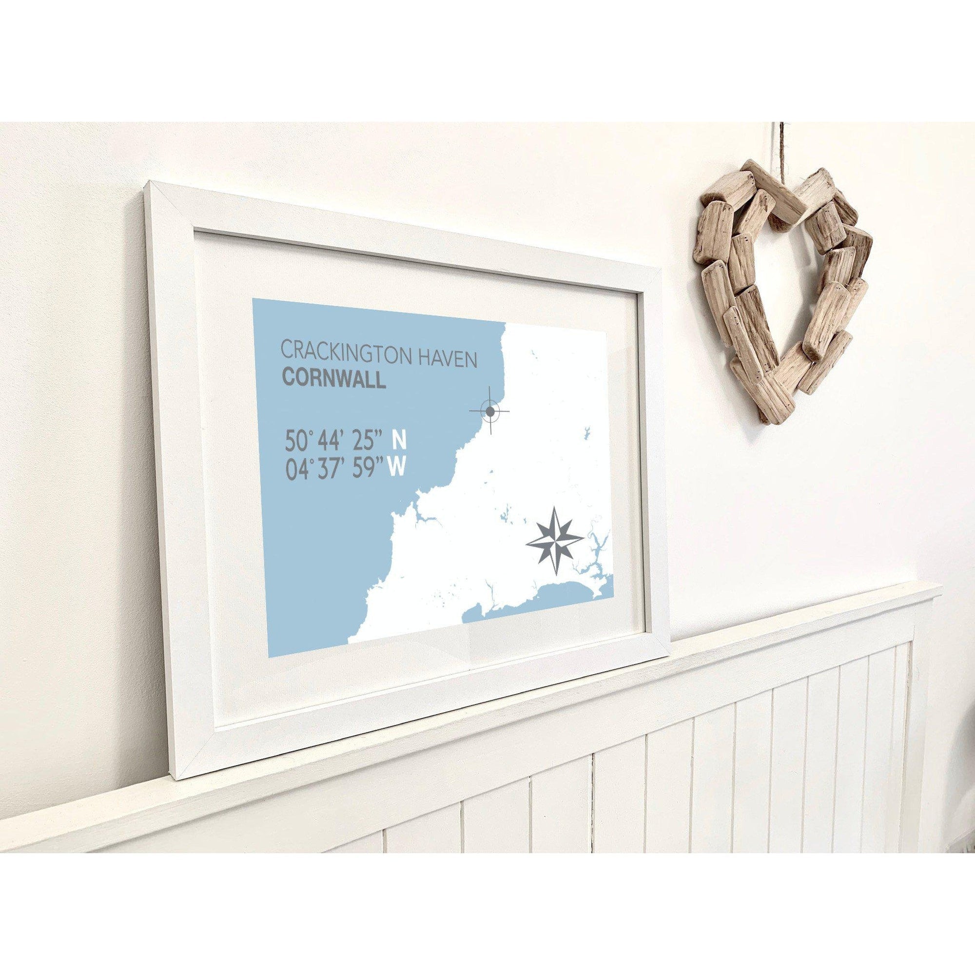 Crackington Haven Coastal Map Print-SeaKisses