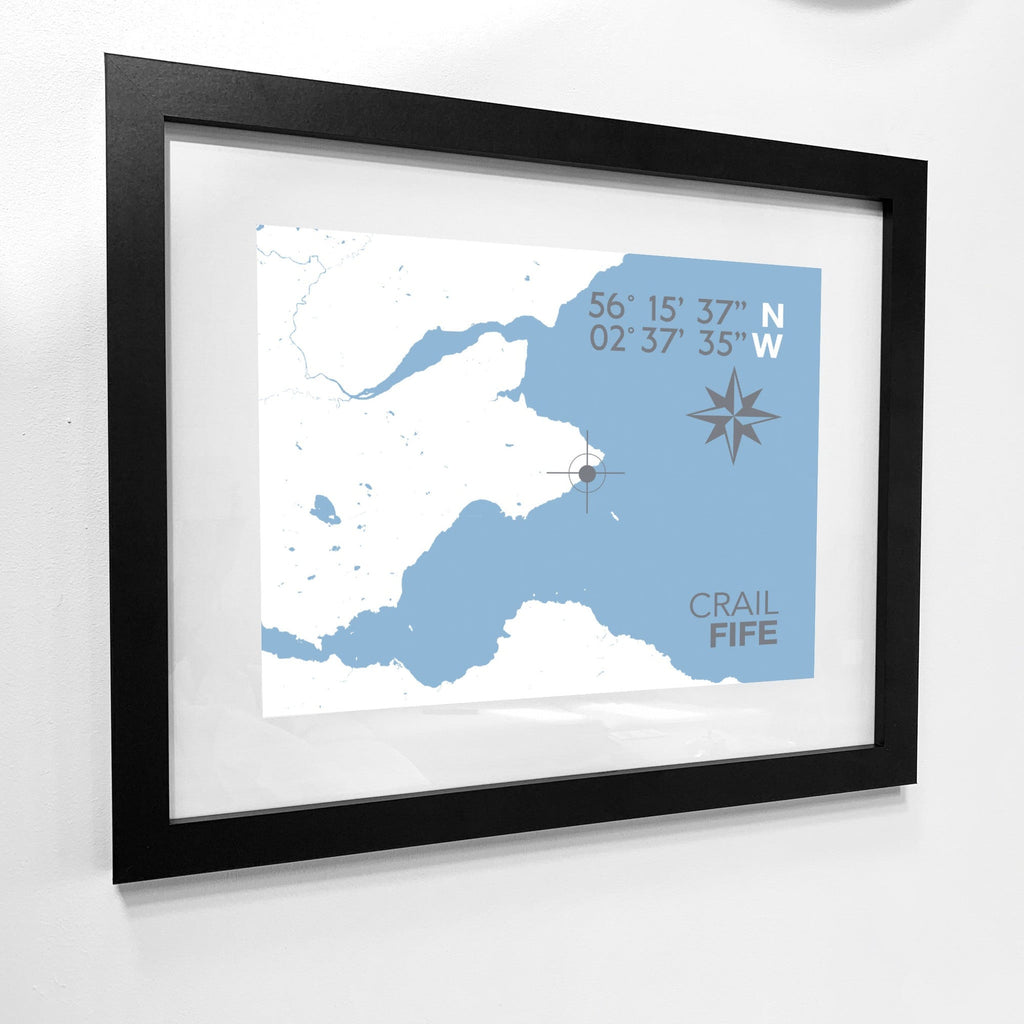 Crail Map Travel Print- Coastal Wall Art /Poster-SeaKisses