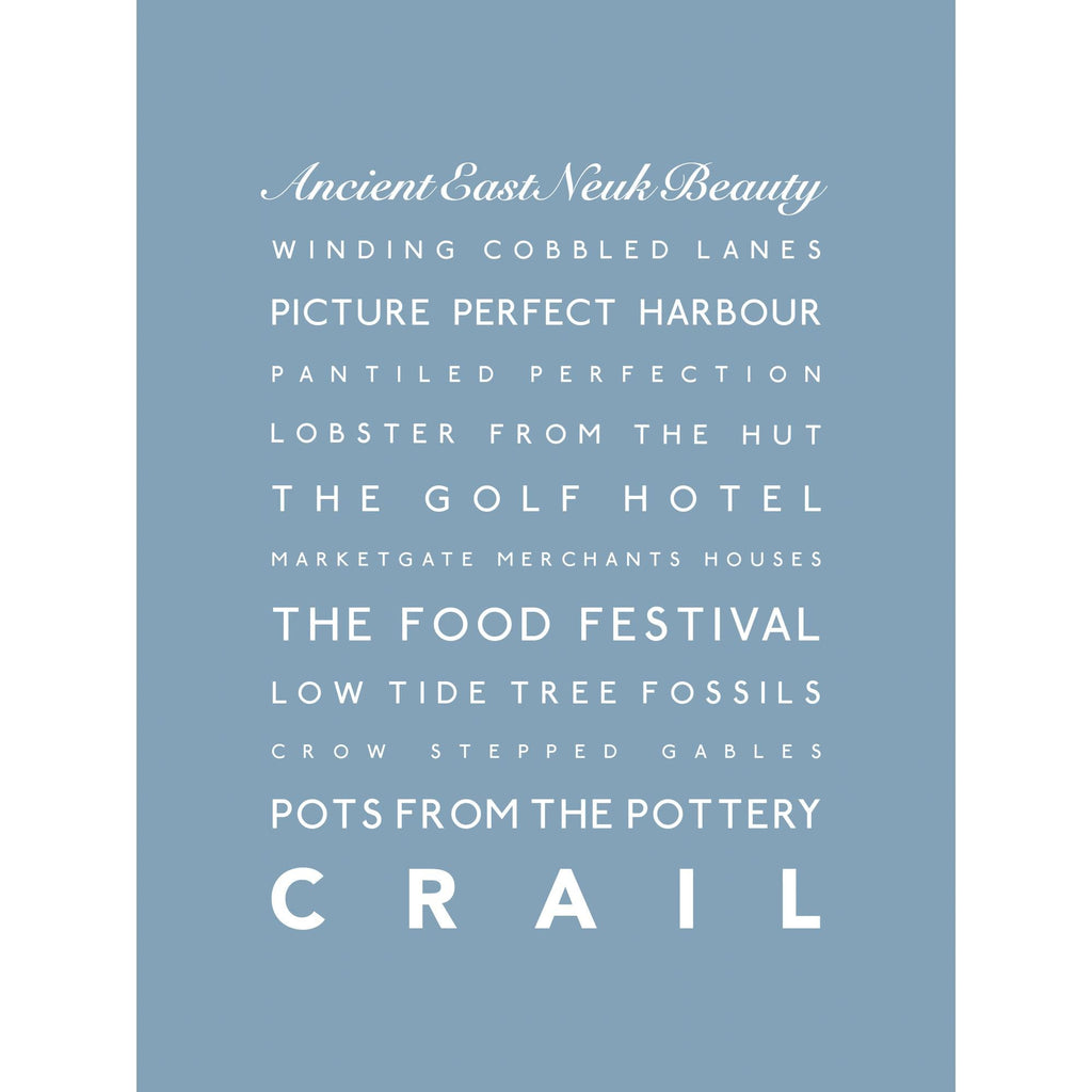 Crail Typographic Print-SeaKisses