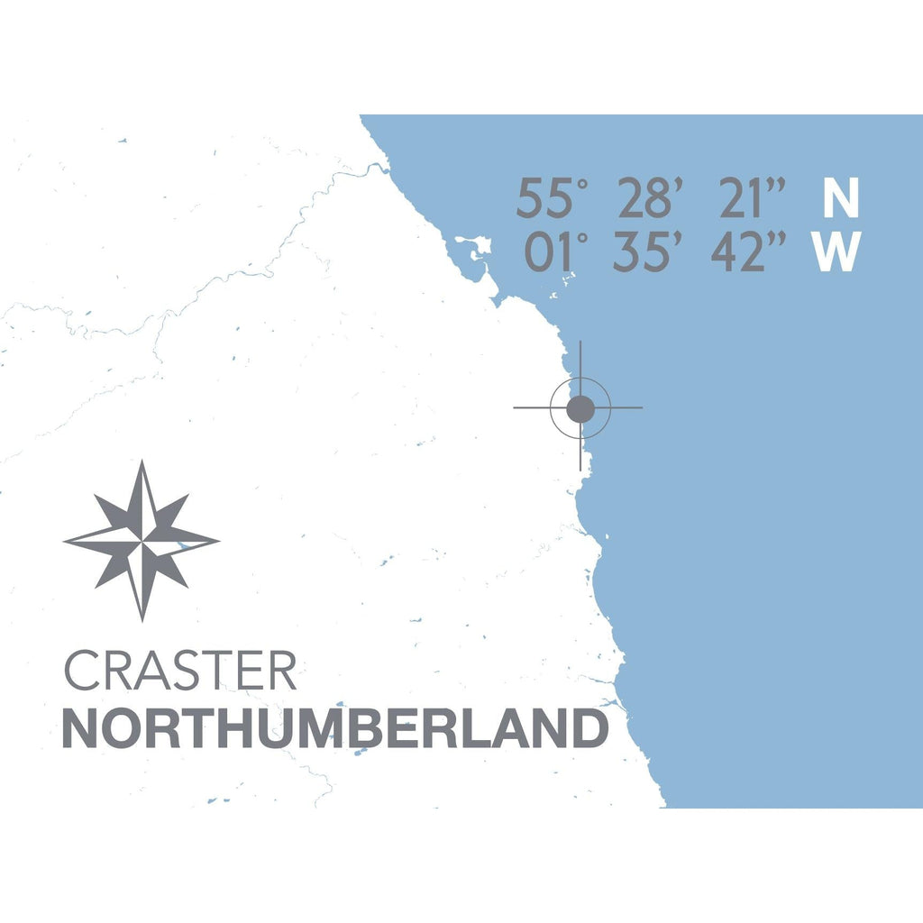 Craster Coastal Map Print-SeaKisses