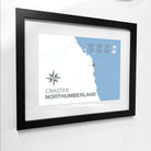 Craster Coastal Map Print-SeaKisses