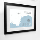 Crediton Coastal Map Print-SeaKisses