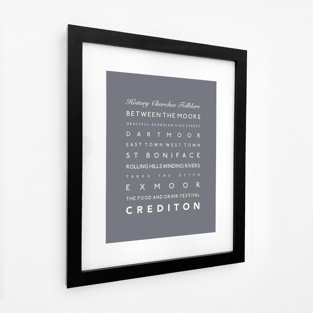 Crediton Typographic Print-SeaKisses