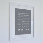 Crediton Typographic Print-SeaKisses