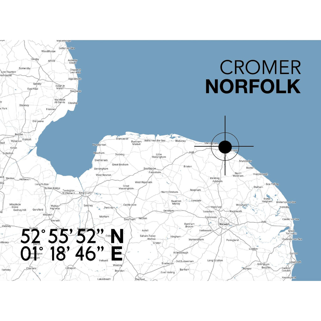Cromer Landmark Map-SeaKisses