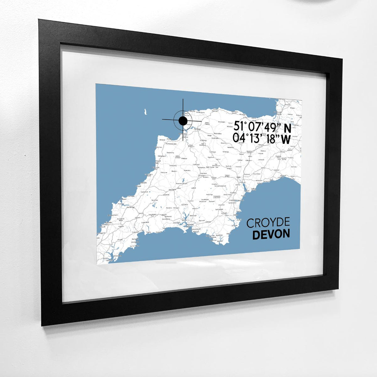 Croyde Landmark Map Print- Coastal Wall Art /Poster by SeaKisses