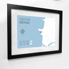 Croyde Coastal Map Print-SeaKisses