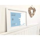 Croyde Coastal Map Print-SeaKisses