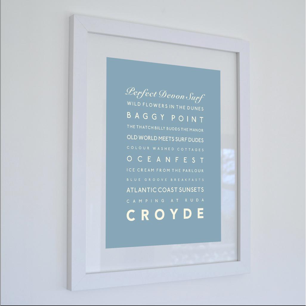 Croyde Typographic Print-SeaKisses