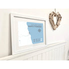 Cullercoats Coastal Map Print-SeaKisses