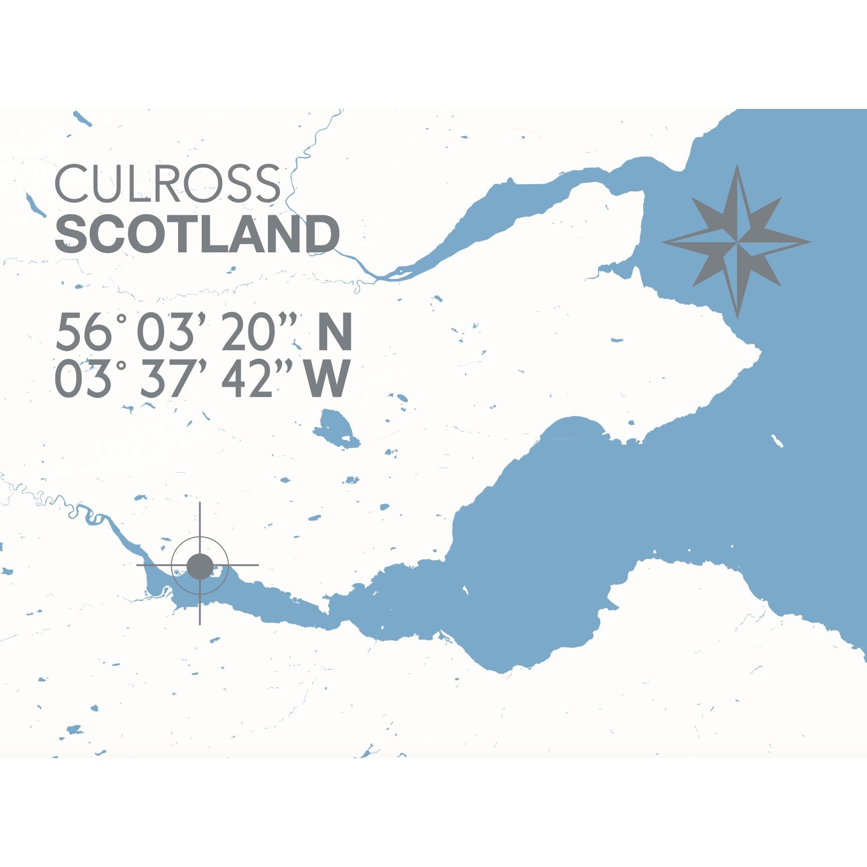 Culross Coastal Map Print-SeaKisses