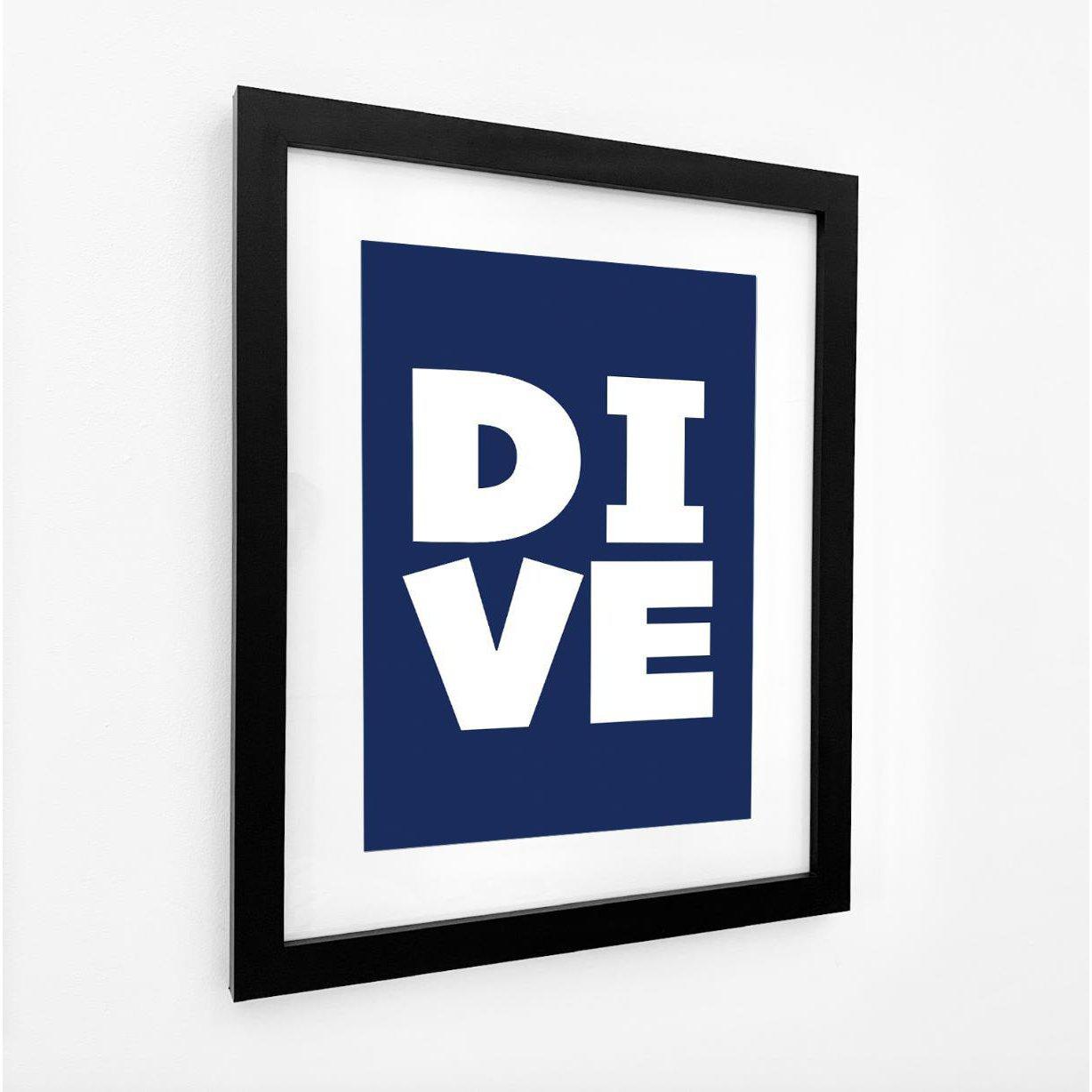 DIVE - Typographic Print-SeaKisses