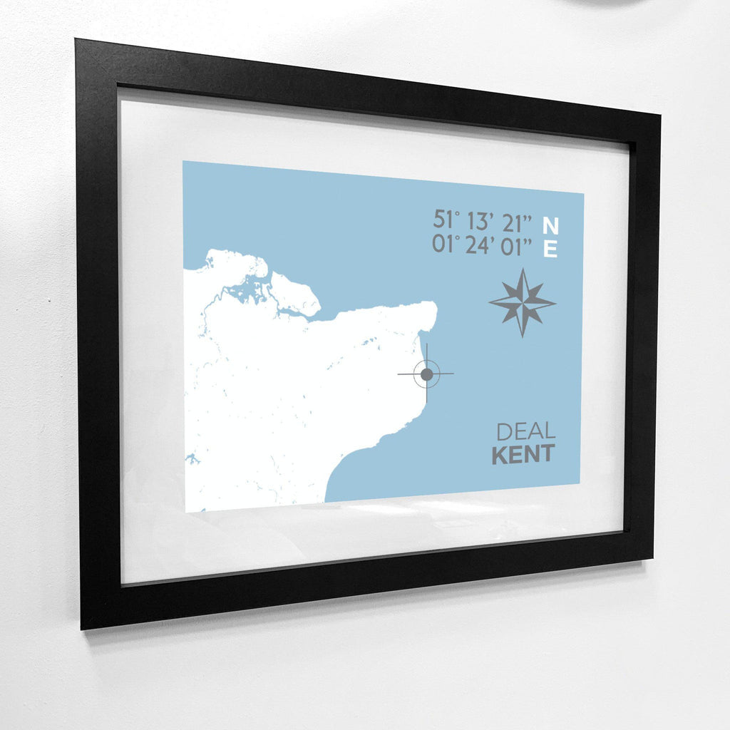 Deal Map Travel Print - Coastal Wall Art /Poster-SeaKisses