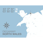 Deganwy Coastal Map Print-SeaKisses