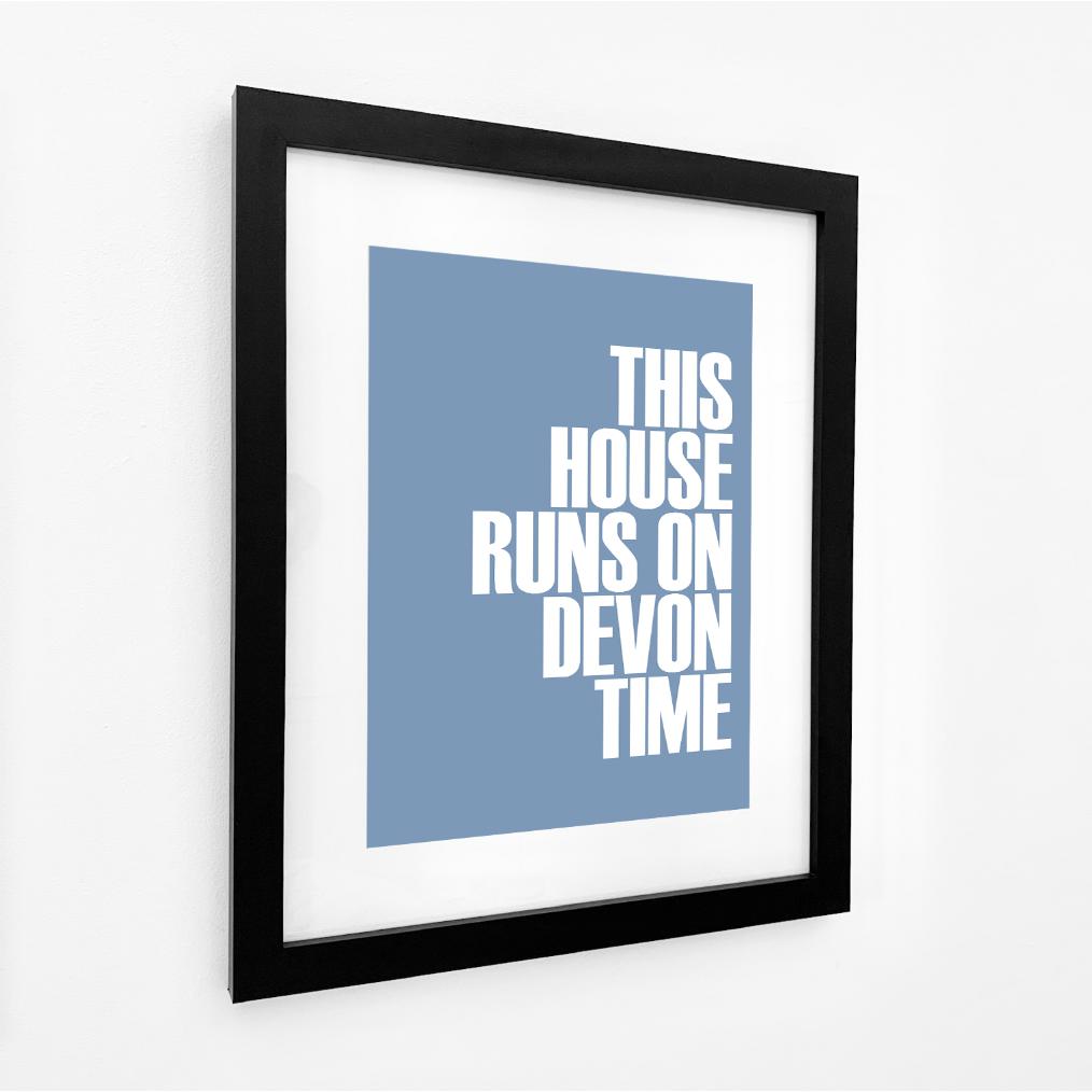 Devon Time Typographic Print-SeaKisses