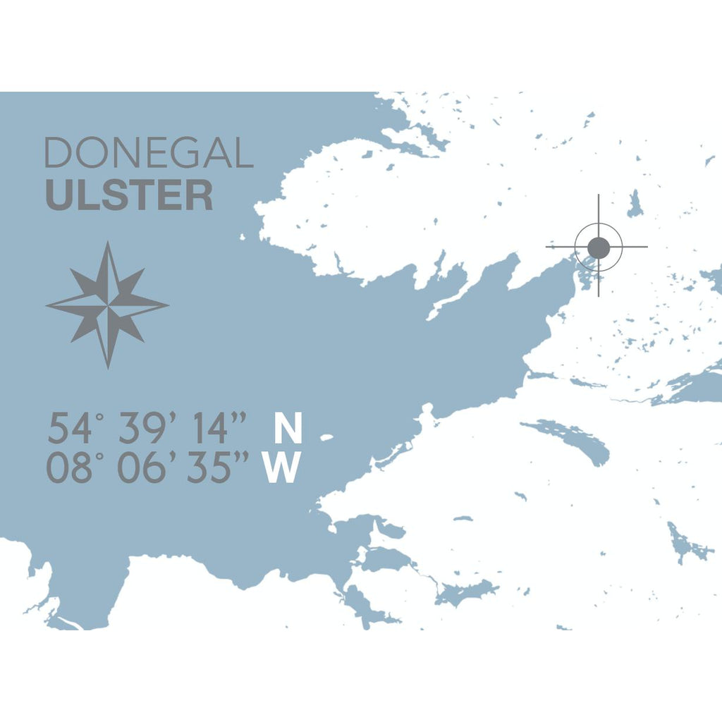 Donegal Nautical Map Print - Coastal Wall Art /Poster-SeaKisses