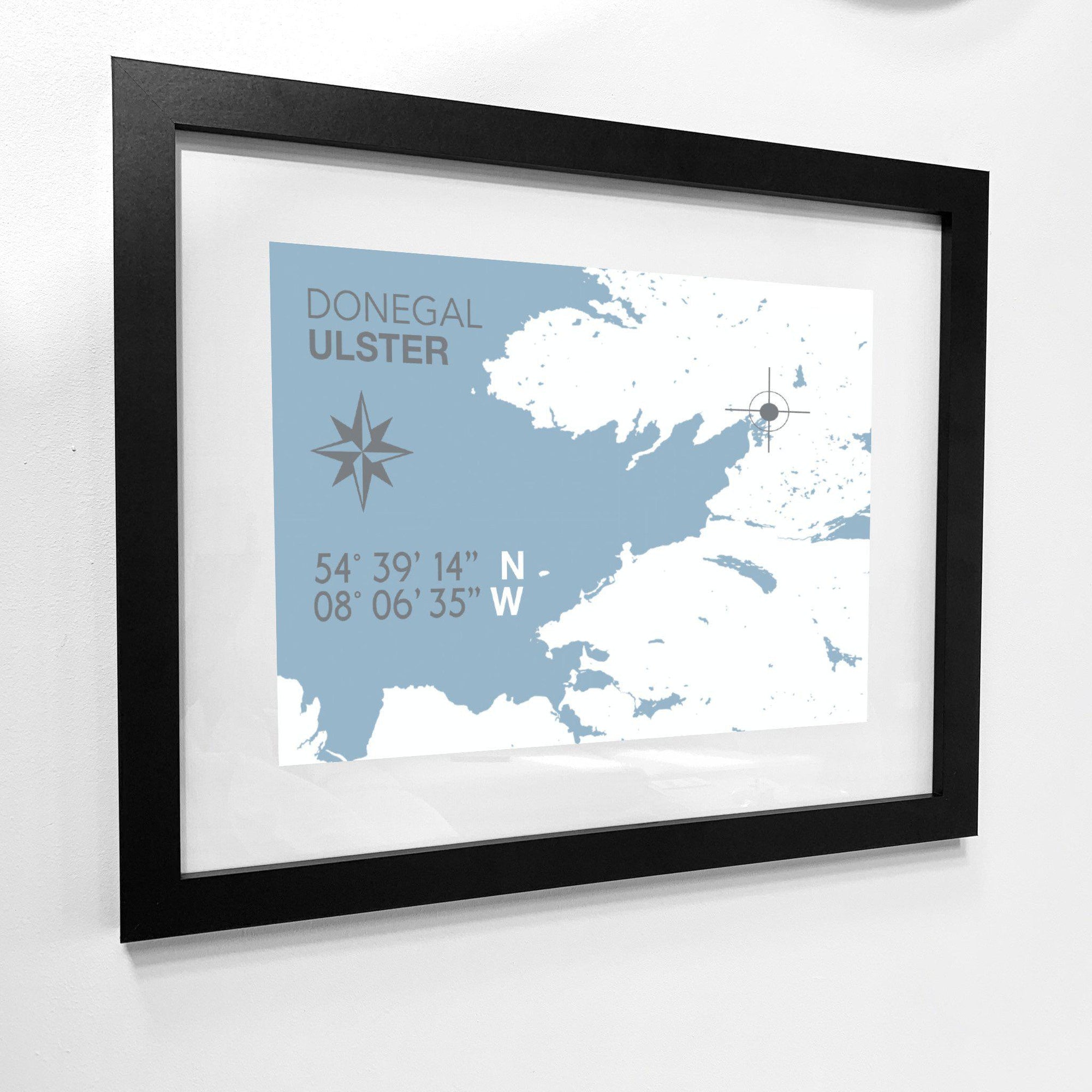 Donegal Coastal Map Print-SeaKisses