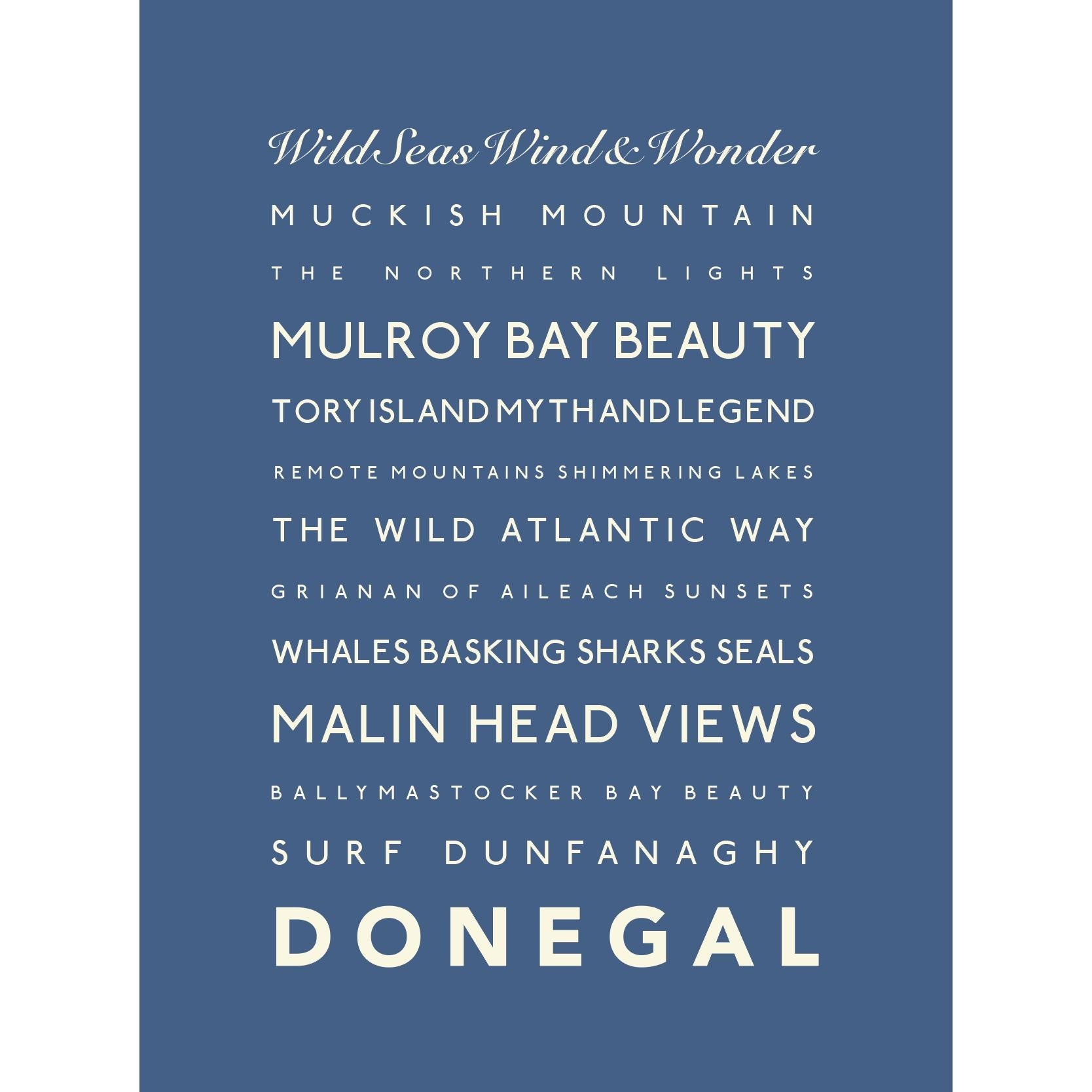 Donegal Typographic Print-SeaKisses