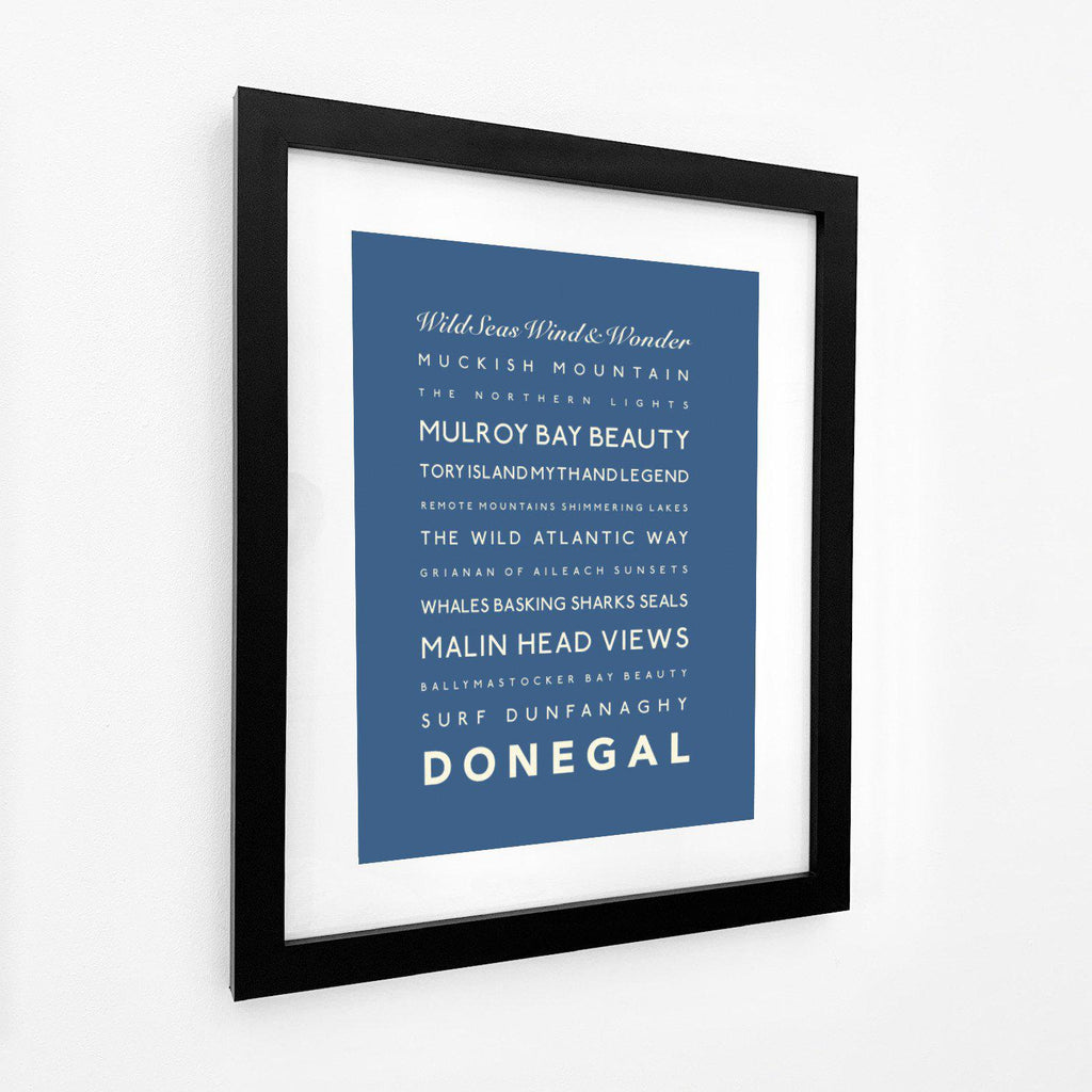Donegal Typographic Travel Print- Coastal Wall Art /Poster-SeaKisses
