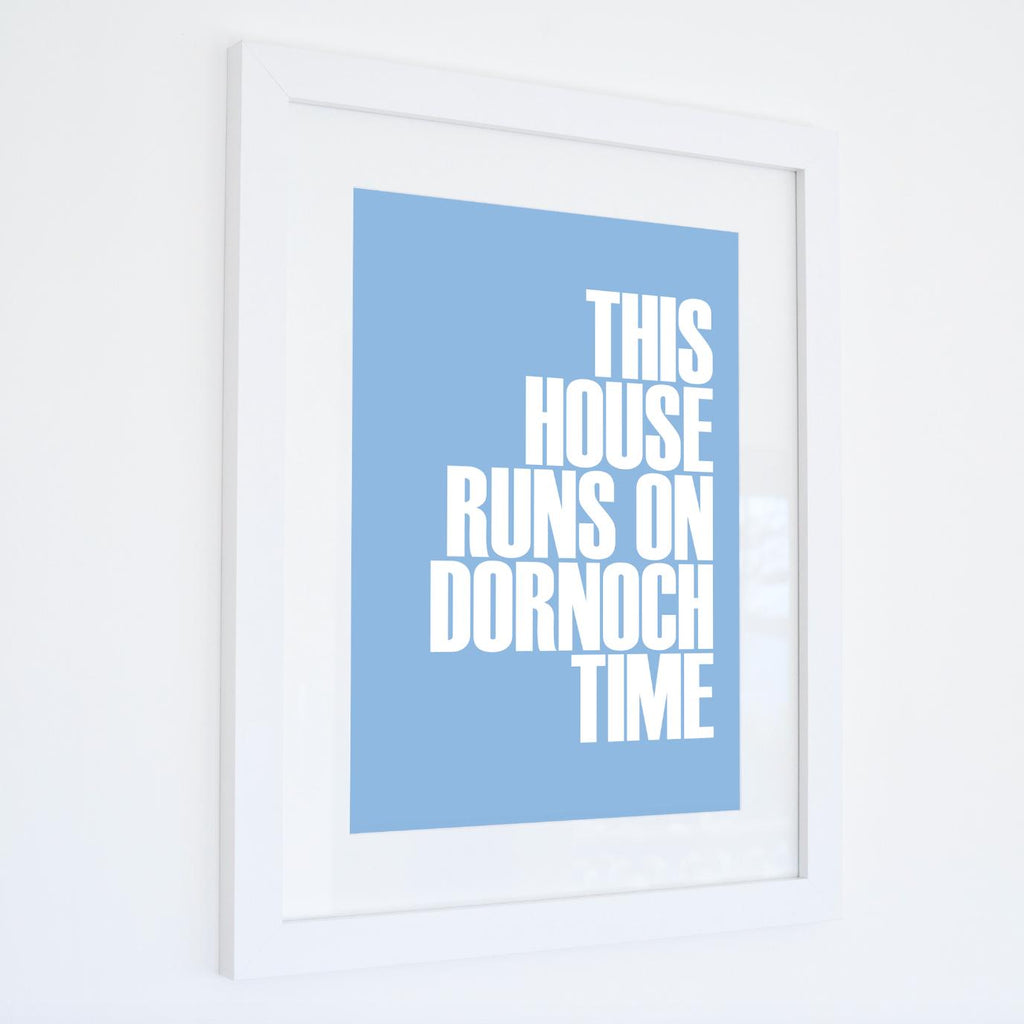 Dornoch Time Typographic Travel Print - Coastal Wall Art /Poster-SeaKisses