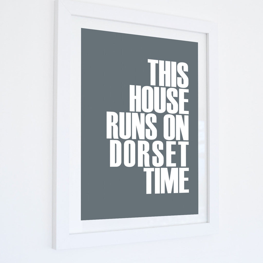 Dorset Time Typographic Print- Coastal Wall Art /Poster-SeaKisses