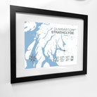 Dumbarton Coastal Map Print-SeaKisses