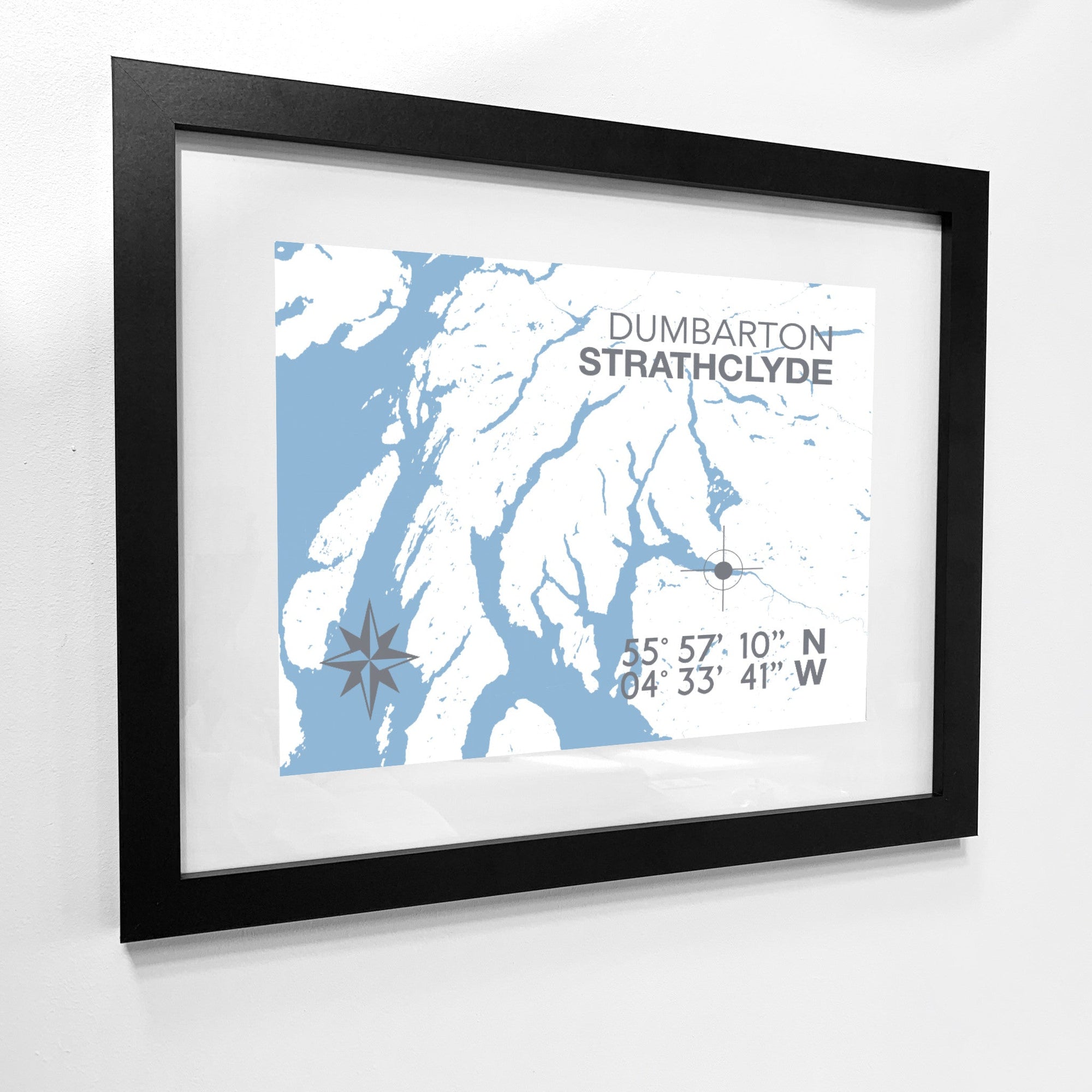 Dumbarton Coastal Map Print-SeaKisses